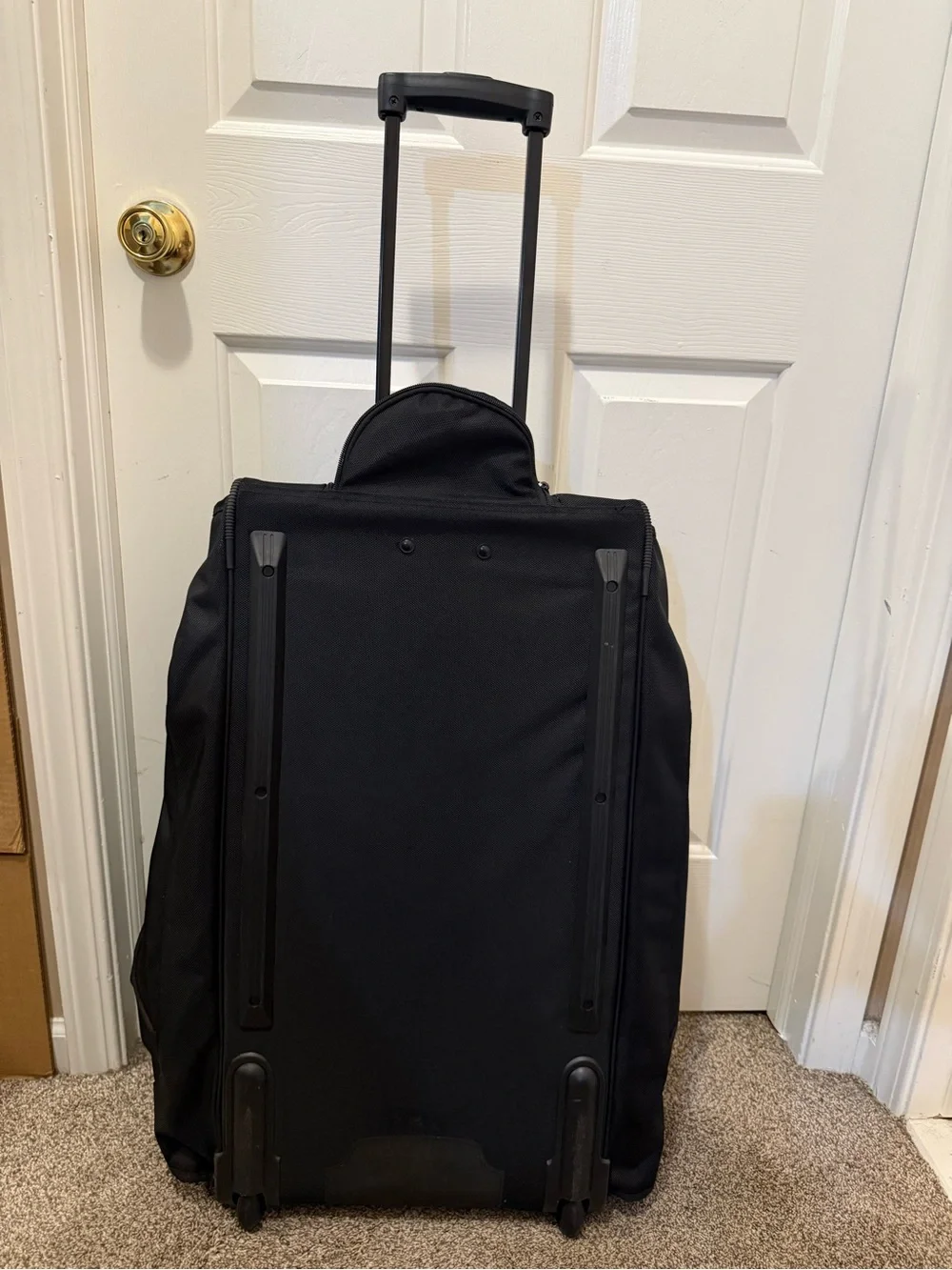 Adidas Black Rolling Duffel Bag (Large) - Wheeled Travel Bag